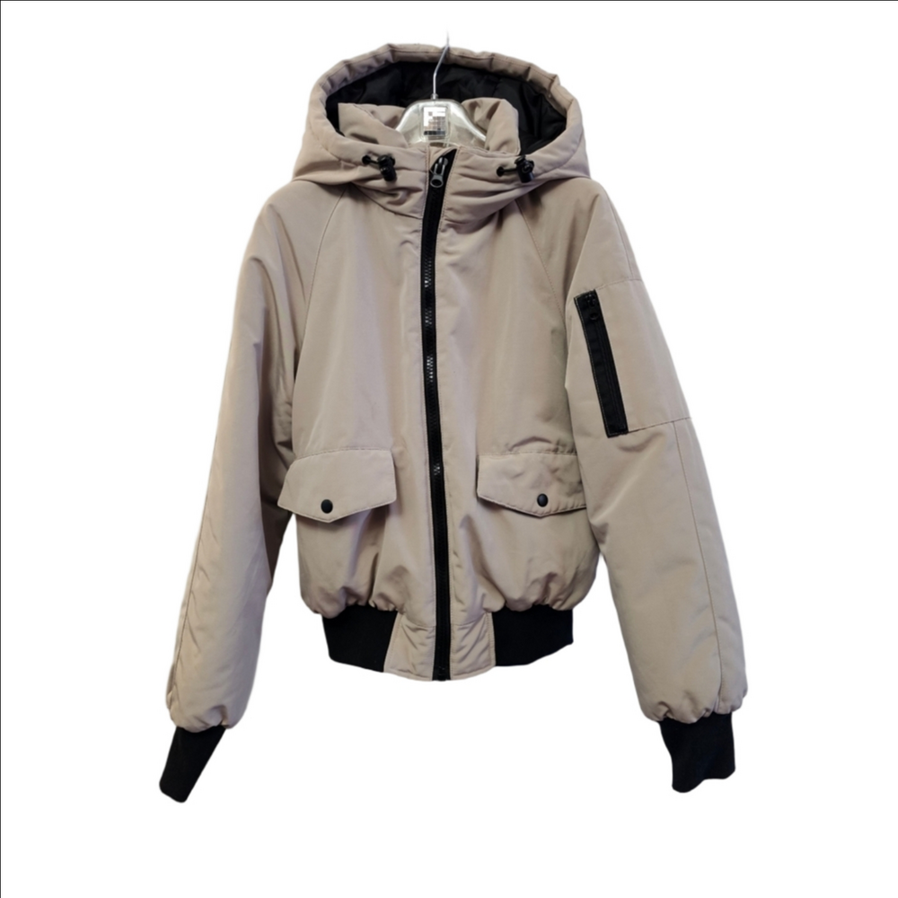 Cropped Hooded Winter Parka